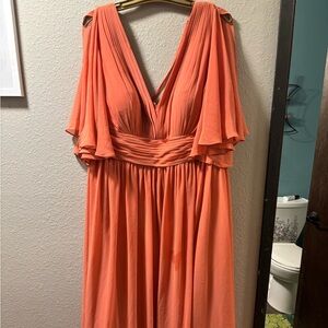 Brides maid dress only worn once, orange